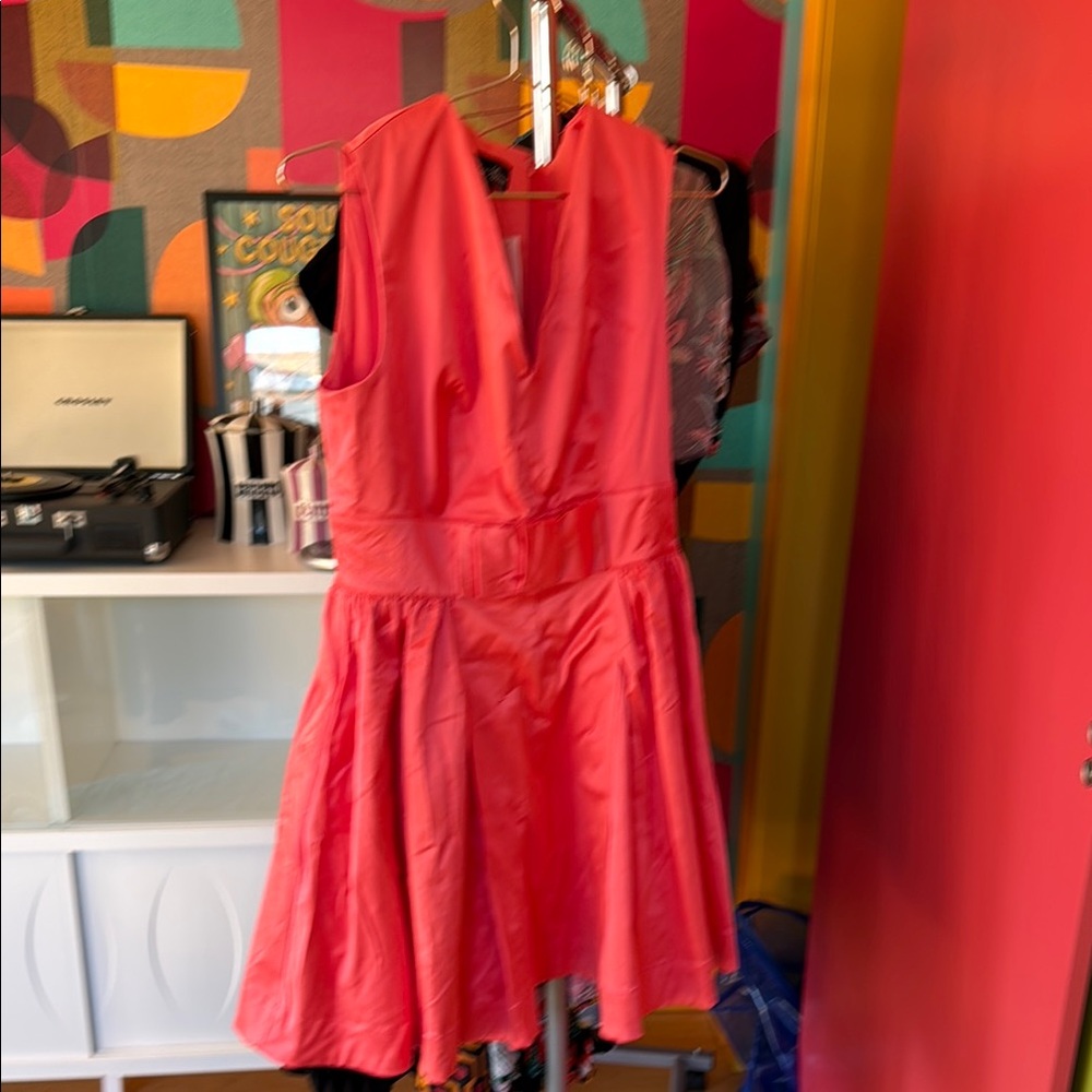 Elegant Coral Sleeveless Dress / Candice Gwin, Trashy Diva, NWT